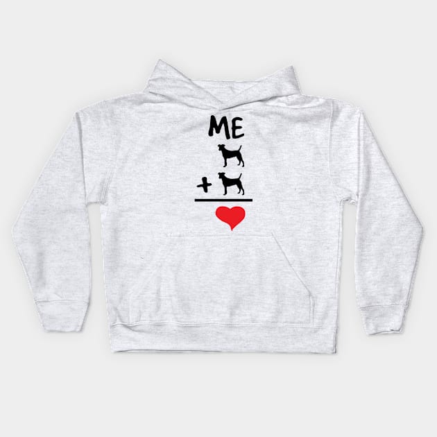 Me Plus Two Dogs Equals Love... Kids Hoodie by veerkun